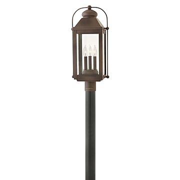 Hinkley Anchorage 3-Light Outdoor Light In Light Oiled Bronze
