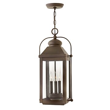 Hinkley Anchorage 3-Light Outdoor Light In Light Oiled Bronze