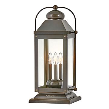 Hinkley Anchorage 3-Light Outdoor Light In Light Oiled Bronze