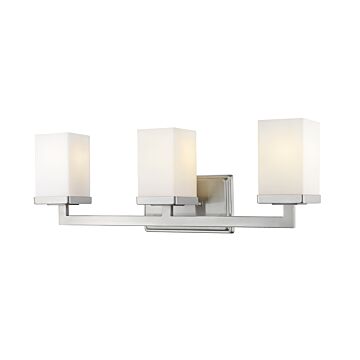 Z-Lite Tidal 3-Light Bathroom Vanity Light In Brushed Nickel