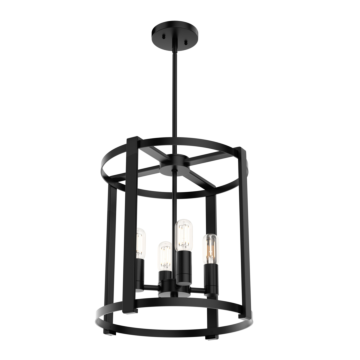 Hunter Astwood 4-Light Chandelier in Matte Black