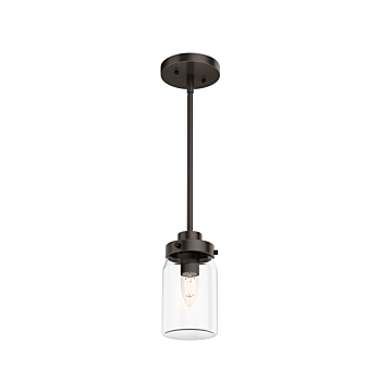 Hunter Devon Park 1-Light Mini Pendant in Onyx Bengal