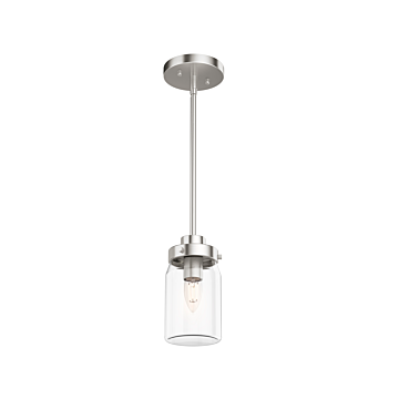 Hunter Devon Park 1-Light Mini Pendant in Brushed Nickel