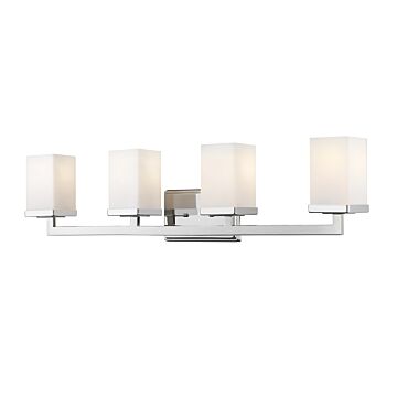 Z-Lite Tidal 4-Light Bathroom Vanity Light In Chrome