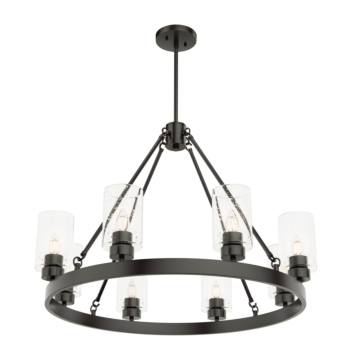 Hunter Hartland 8-Light Chandelier in Noble Bronze