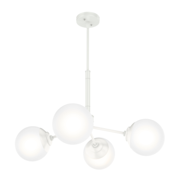 Hunter Hepburn 4-Light Chandelier in Matte White