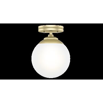 Hunter Hepburn 1-Light Semi-Flush Mount in Painted Modern Brass