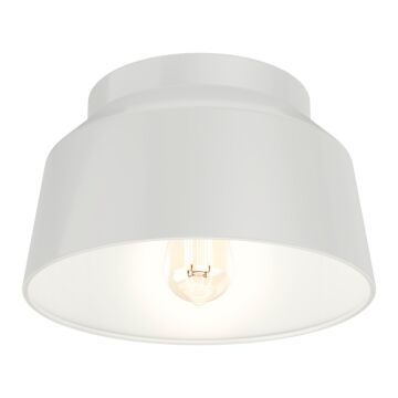 Hunter Cranbrook 1-Light Flush Mount in Dove Grey