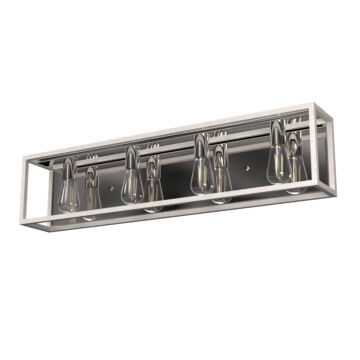 Hunter Squire Manor 4-Light Bathroom Vanity Light in Distressed White