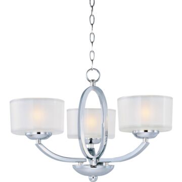Elle Three Light Semi Flush Mount in Polished Chrome by Maxim