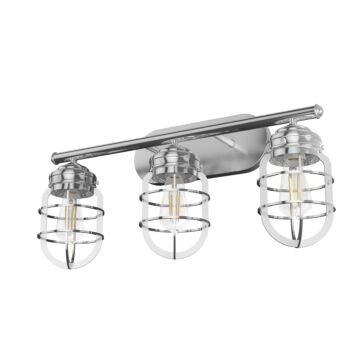 Hunter Starklake 3-Light Bathroom Vanity Light in Chrome