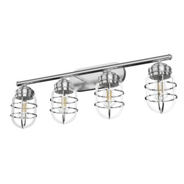 Hunter Starklake 4-Light Bathroom Vanity Light in Chrome