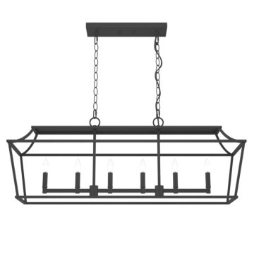 Hunter Laurel Ridge 6-Light Linear Chandelier in Natural Iron