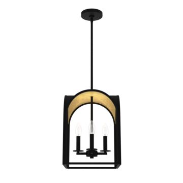 Hunter Dukestown 4-Light Lantern Pendant in Natural Iron