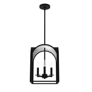Hunter Dukestown 4-Light Lantern Pendant in Natural Iron