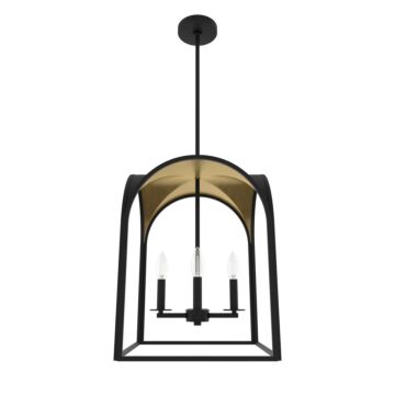 Dukestown 4-Light Pendant in Natural Black Iron