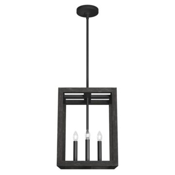 Hunter Squire Manor 4-Light Pendant in Matte Black