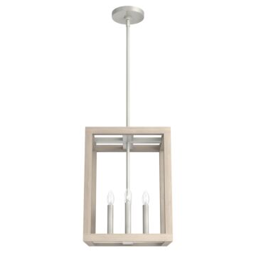 Hunter Squire Manor 4-Light Pendant in Brushed Nickel