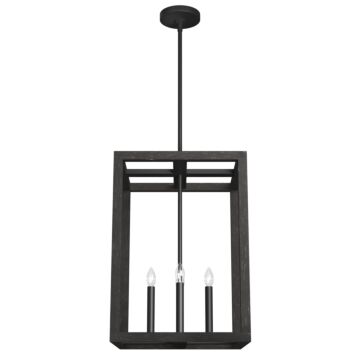 Hunter Squire Manor 4-Light Pendant in Matte Black