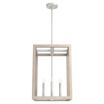 Hunter Squire Manor 4-Light Pendant in Brushed Nickel