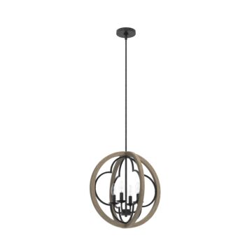 Hunter Gablecrest 4-Light Pendant in French Oak