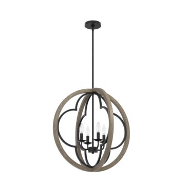 Hunter Gablecrest 4-Light Pendant in French Oak