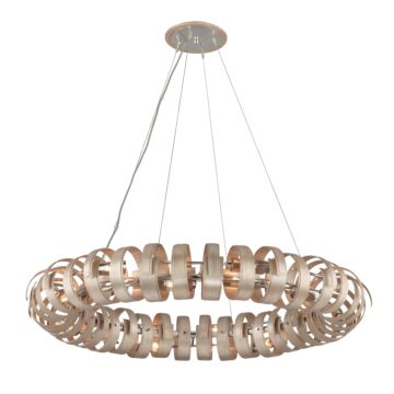 Corbett Recoil 14 Light 26 Inch Pendant Light in Textured Antique Silver Leaf