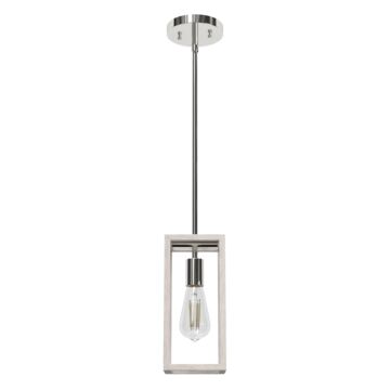 Hunter Squire Manor 1-Light Mini Pendant in Chrome