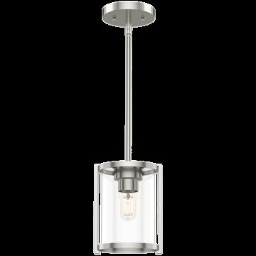 Hunter Astwood 1-Light Mini Pendant in Brushed Nickel