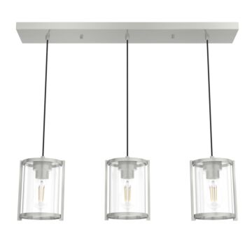 Hunter Astwood 3-Light Cluster Linear in Brushed Nickel