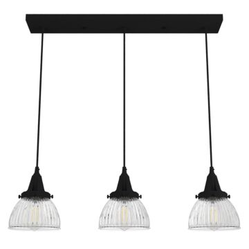 Hunter Cypress Grove 3-Light Linear Cluster in Natural Iron