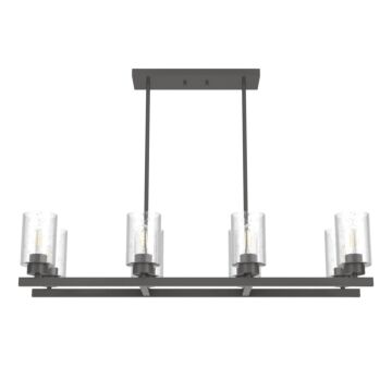 Hunter Hartland 8-Light Linear Chandelier in Noble Bronze