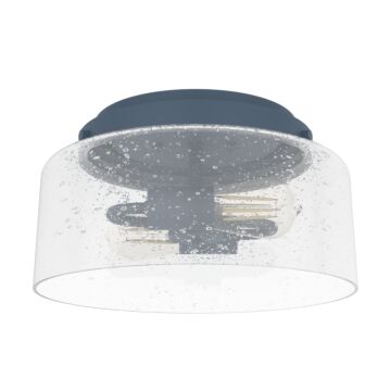 Hunter Hartland 2-Light Flush Mount in Indigo Blue