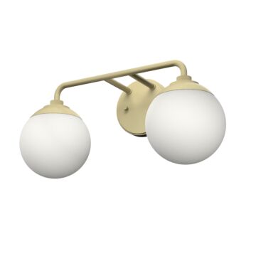 Hunter Hepburn 2-Light Bathroom Vanity Light in Painted Modern Brass