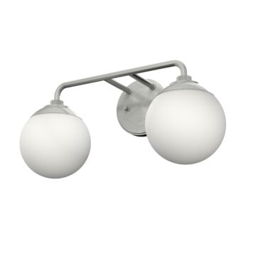 Hunter Hepburn 2-Light Bathroom Vanity Light in Brushed Nickel
