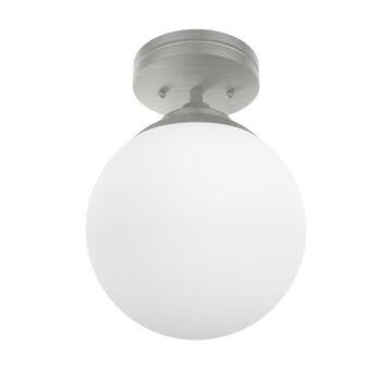 Hunter Hepburn 1-Light Semi-Flush Mount in Brushed Nickel