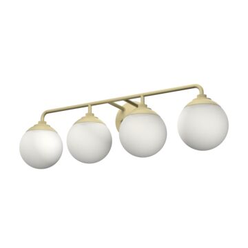 Hunter Hepburn 4-Light Bathroom Vanity Light in Painted Modern Brass