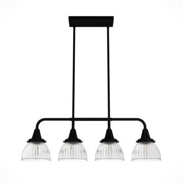 Hunter Cypress Grove 4-Light Linear Chandelier in Natural Iron