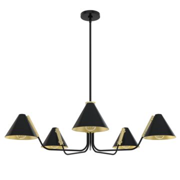 Hunter Grove Isle 5-Light Chandelier in Matte Black