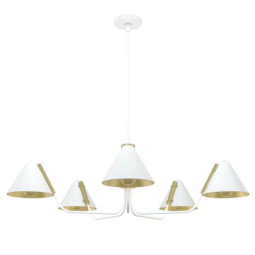Hunter Grove Isle 5-Light Chandelier in Matte White