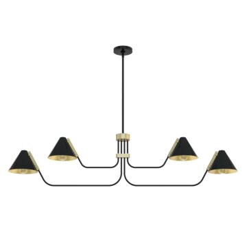 Hunter Grove Isle 4-Light Chandelier in Matte Black