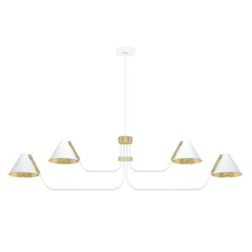 Hunter Grove Isle 4-Light Chandelier in Matte White