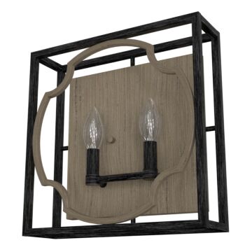 Hunter Stone Creek 2-Light Wall Sconce in French Oak