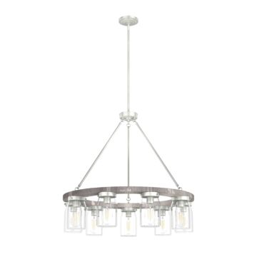 Hunter Devon Park 9-Light Chandelier in Brushed Nickel