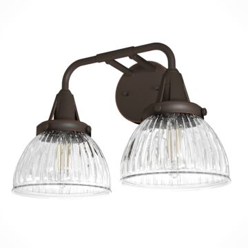 Hunter Cypress Grove 2-Light Bathroom Vanity Light in Onyx Bengal