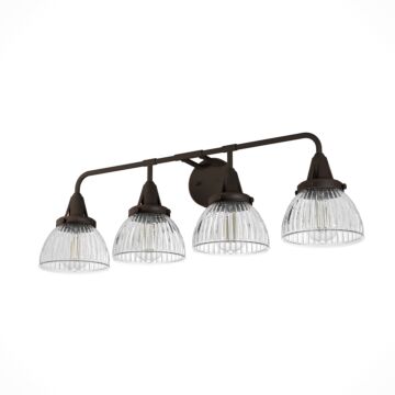 Hunter Cypress Grove 4-Light Bathroom Vanity Light in Onyx Bengal