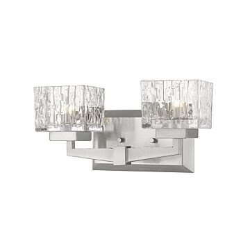 Z-Lite Rubicon 2-Light Bathroom Vanity Light In Brushed Nickel