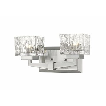 Z-Lite Rubicon 2-Light Bathroom Vanity Light In Brushed Nickel