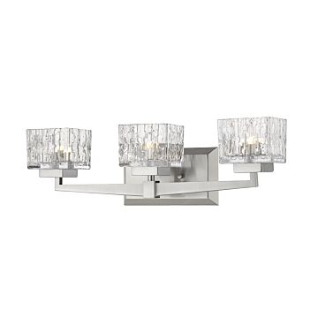 Z-Lite Rubicon 3-Light Bathroom Vanity Light In Brushed Nickel