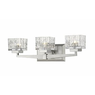 Z-Lite Rubicon 3-Light Bathroom Vanity Light In Brushed Nickel
